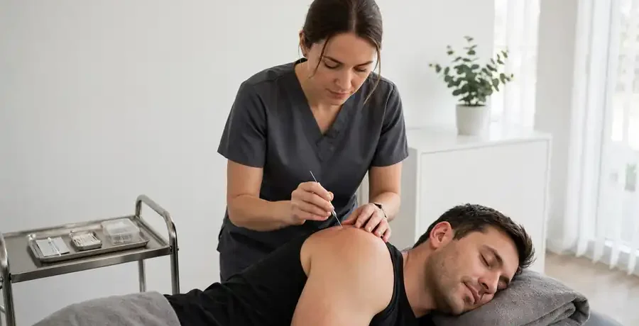 Acupuncture and dry needling in Morinville at Healrise Physiotherapy, dry needling treatment for shoulder pain