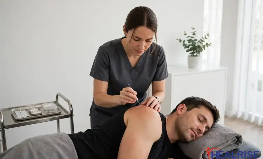 Acupuncture and dry needling in Morinville at Healrise Physiotherapy, dry needling treatment for shoulder pain