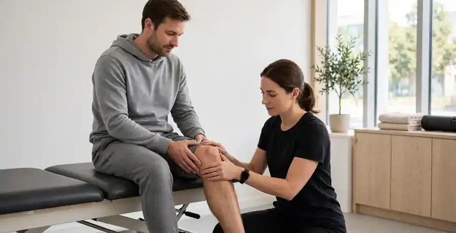 Knee pain physiotherapy in Morinville at Healrise Physiotherapy